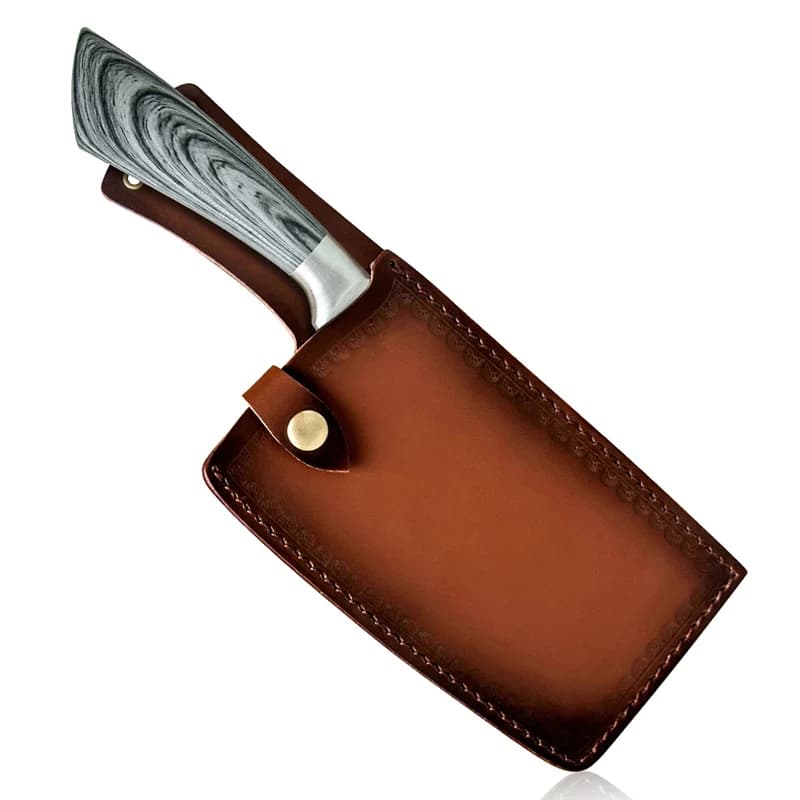 Mannaia da cucina in pelle coltello da macellaio bordo custodia protettiva campeggio esterno Chef coltello da taglio guaina coperchio lama accessori di protezione