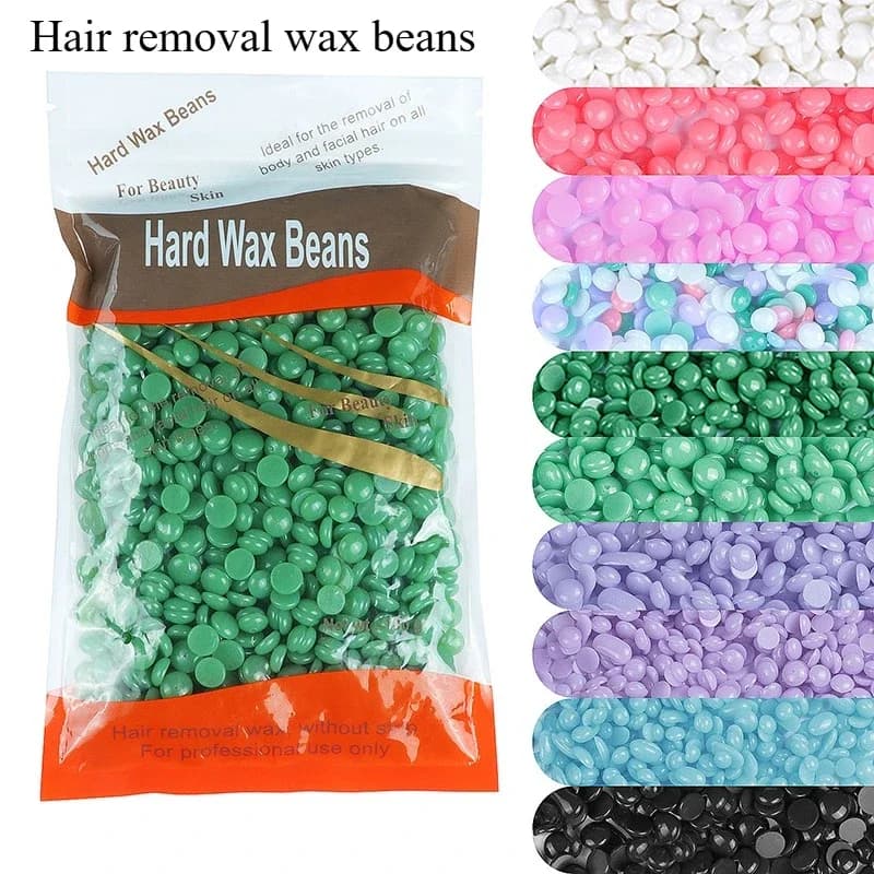 400g/100g/50gPellicola calda indolore per la rimozione dei peli del corpo Fagioli Cera dura Fagioli Macchina per ceretta Bikini Viso Gambe Capelli