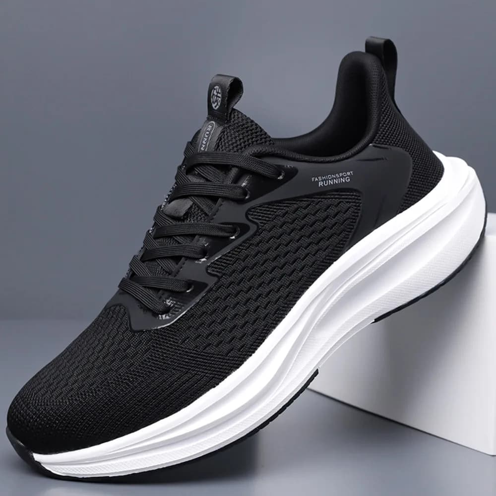 Scarpe da jogging da uomo in rete con lacci, traspiranti, per camminare tutti i giorni, sportive, casual, con suola morbida, antiscivolo, leggere, da corsa all'aperto