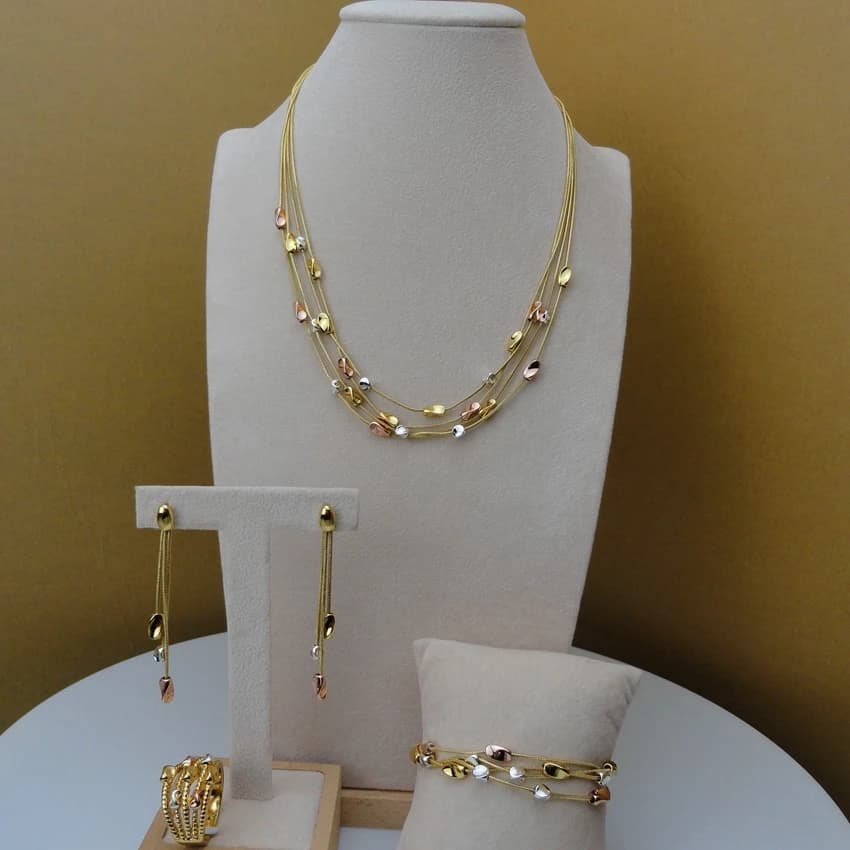 Set di gioielli Dubai set di catene semplici collana unica per le donne Gift Party FHK5835
