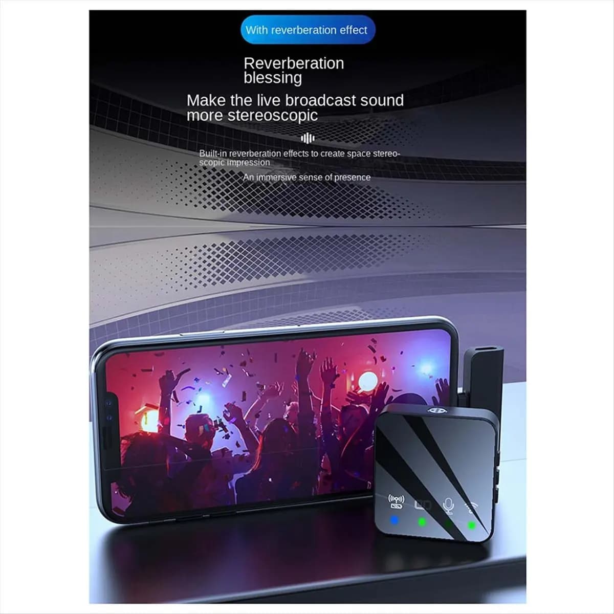 Wireless T28C Lavalier Microphone with Noise Cancellation for Audio Recording Video and Live Streaming on Smartphone