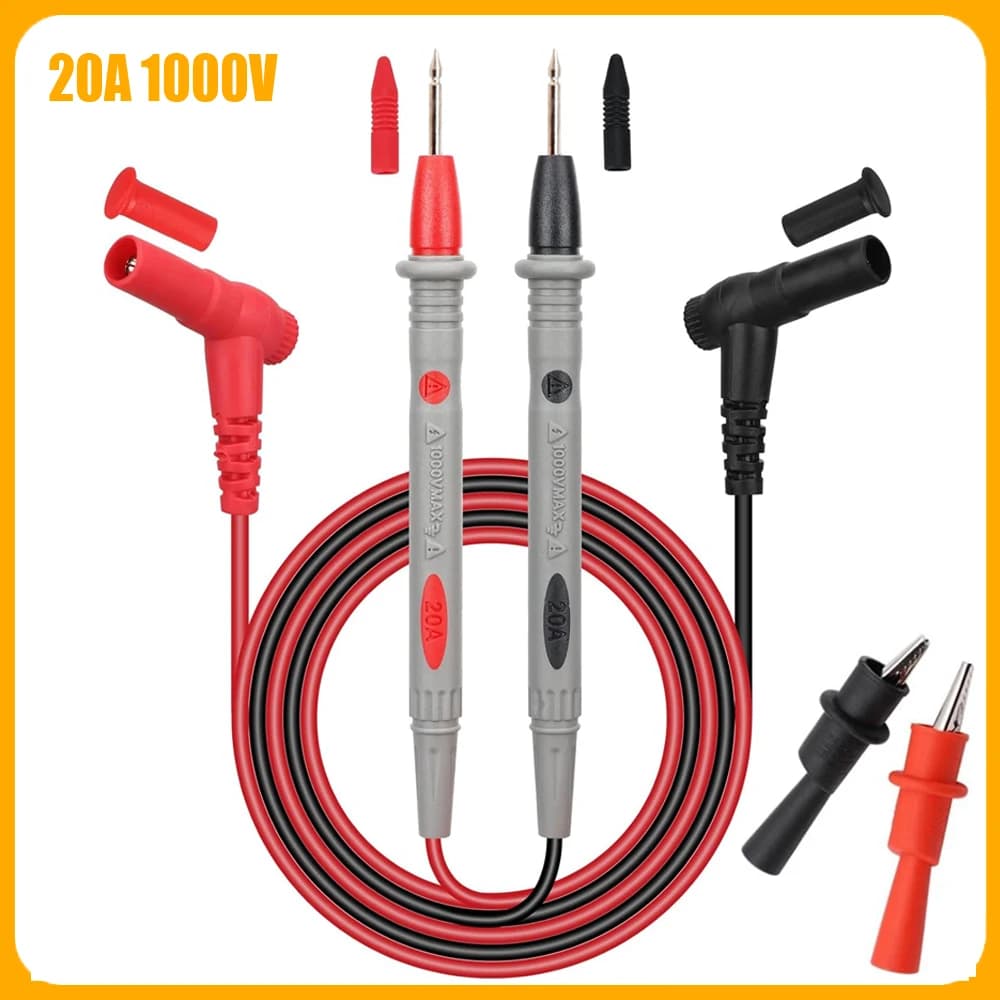 New Multimeter Test Leads Universal Cable 10A/20A Soft-silicone-wire Needle-tip Tester Probe Wire Pen Cable
