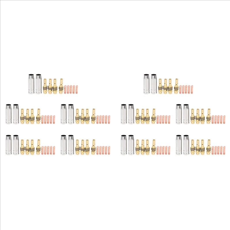 N10R-110 Pz Welding Nozzle Mig Welding Torch Buckle Gold Toe Support Contact Tips 0.040 Inch Gas Diffuser Set For Torches