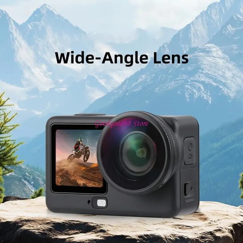 grandangolare professionale per fotocamera impermeabile con copertura 185 gradi per Action 6