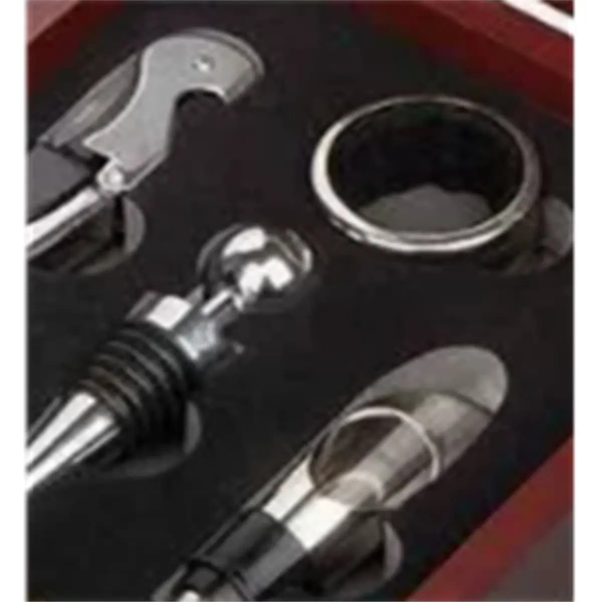 Scatola con Set di Scacchi - con Cavatappi, Tappo per Vino, Versatore e Anello Antigoccia - Regalo Speciale per Viaggi