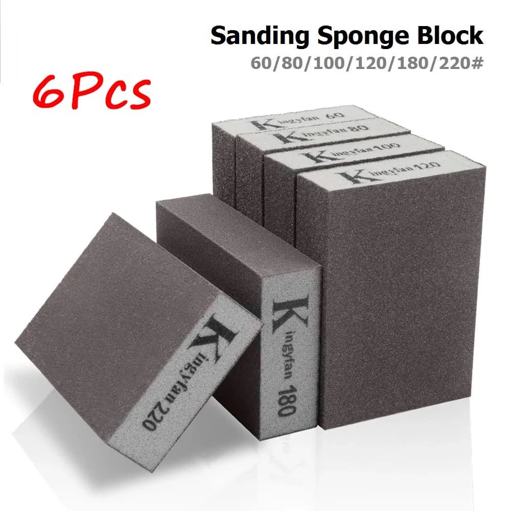 60-220 # levigatura a parete Descaling Clean Sand 6 pz/set spugne abrasive blocchi di lucidatura pennello mattone lavabile legno metallo Derusting