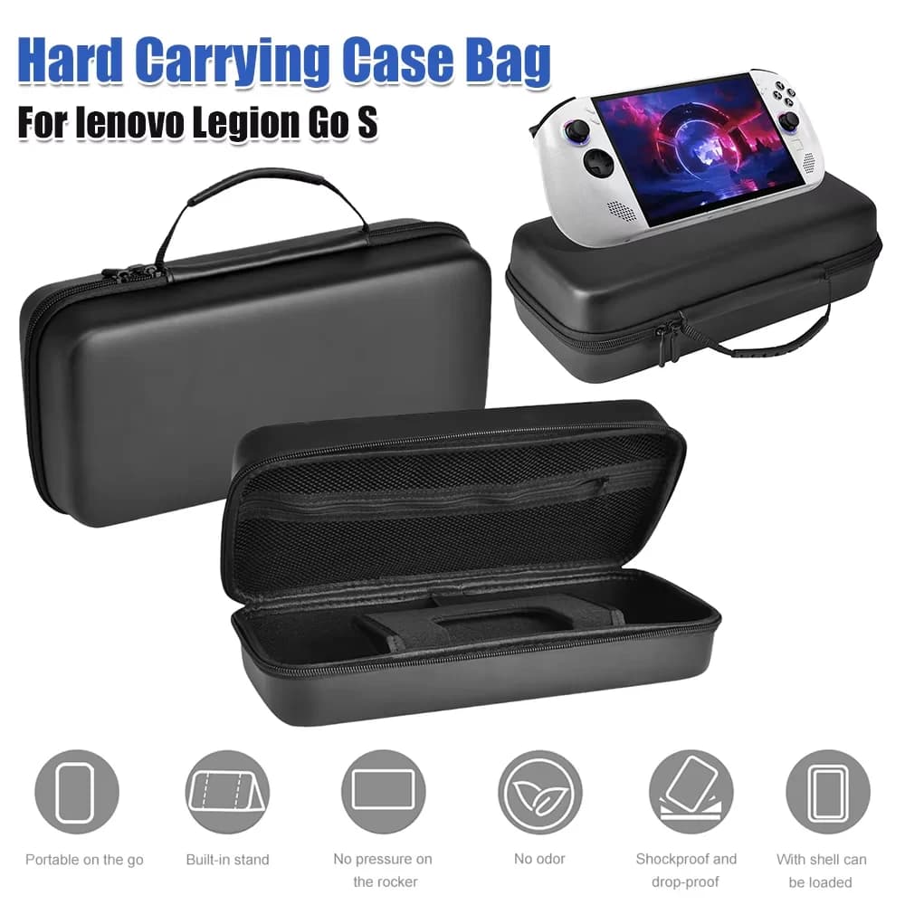 Custodia Rigida EVA per Lenovo Legion Go S, Borsa da Viaggio per Console di Gioco Portatile, Custodia Protettiva Completa in TPU Morbido