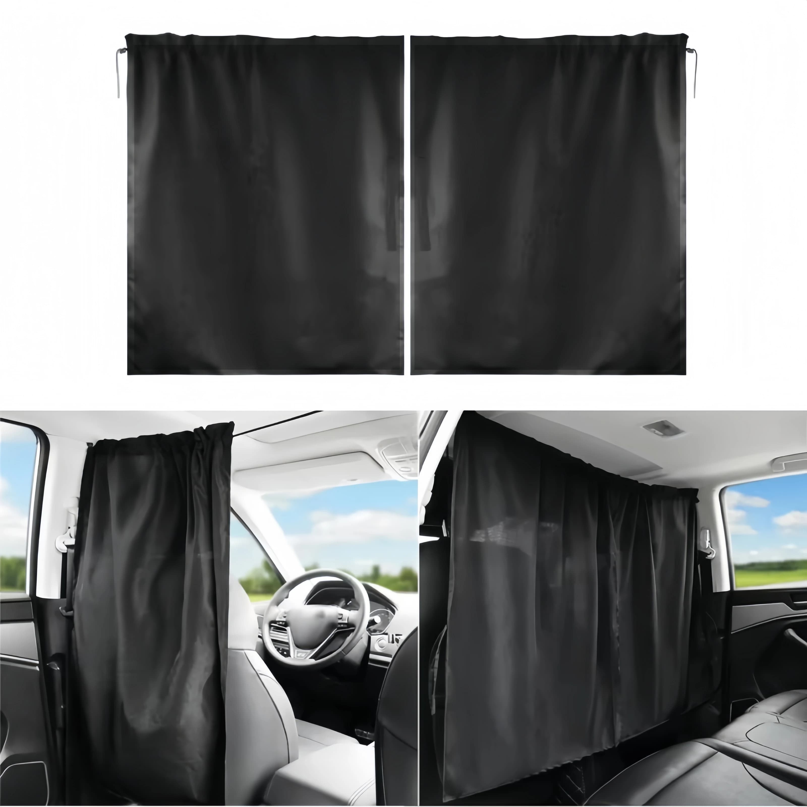 Set di tende universali per la privacy dell'auto, parasole oscurante, divisorio per finestre tra il sedile posteriore per furgone SUV, campeggio, viaggio, pisolino
