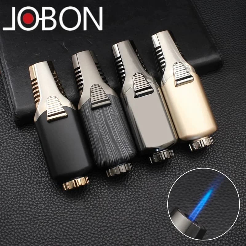 JOBON's New High Firepower Accendino antivento Metallo Jet Blue Flame Sigaro Pistola di accensione portatile per esterni Regalo per fumatori da uomo