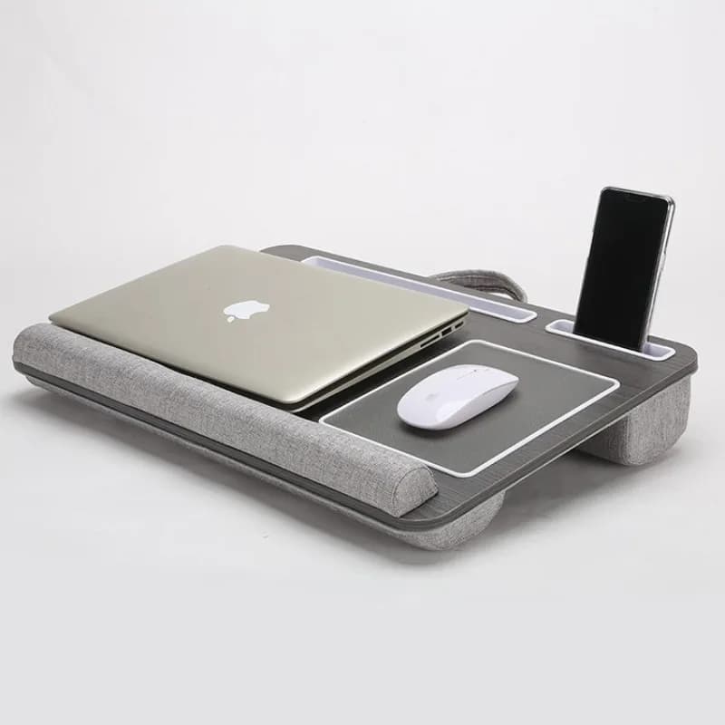 Tavolo multiuso per gambe da scrivania per laptop Design con barra antiscivolo a doppia scanalatura Tappetino per mouse incorporato da utilizzare con divano camera da letto portatile