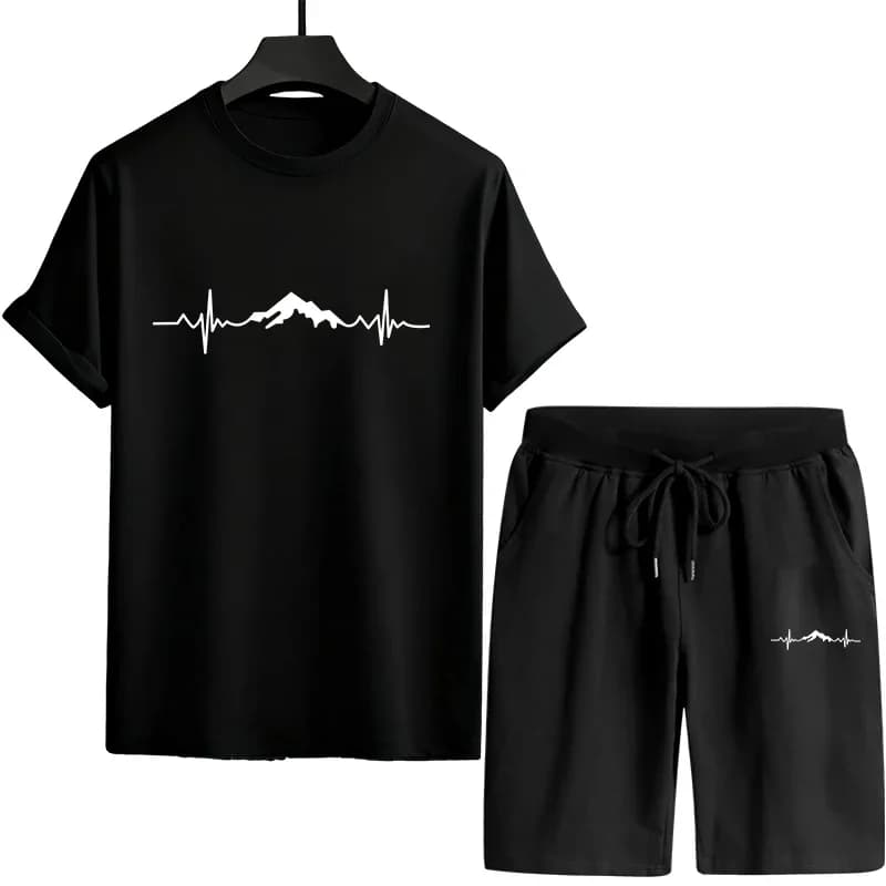 Complete Coordinated Man Spring Summer 2026 New Arrival - T-shirts and Shorts Fashion Casual for Home and Outdoor, Comfortable and Freschi
