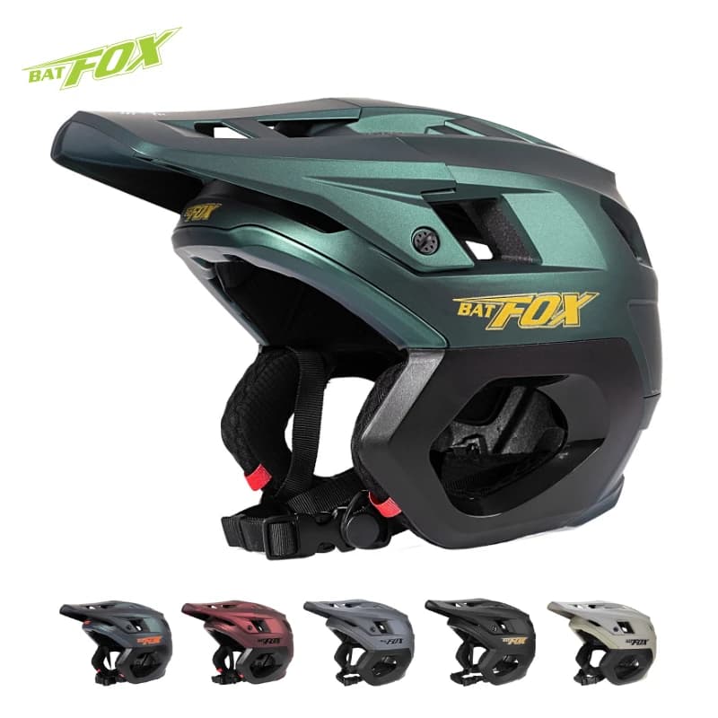 BATFOX Men's mountain bike helmet adult MTB BMX Cycling helmet for adjustable and visor