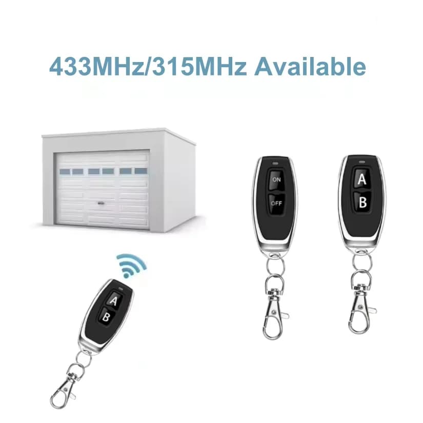 1/2/3/5 Pezzi Telecomando Wireless RF 433/315MHz con Copia Codice a 2 Pulsanti per Apriporta Garage, Automazione Domestica, Allarme Auto