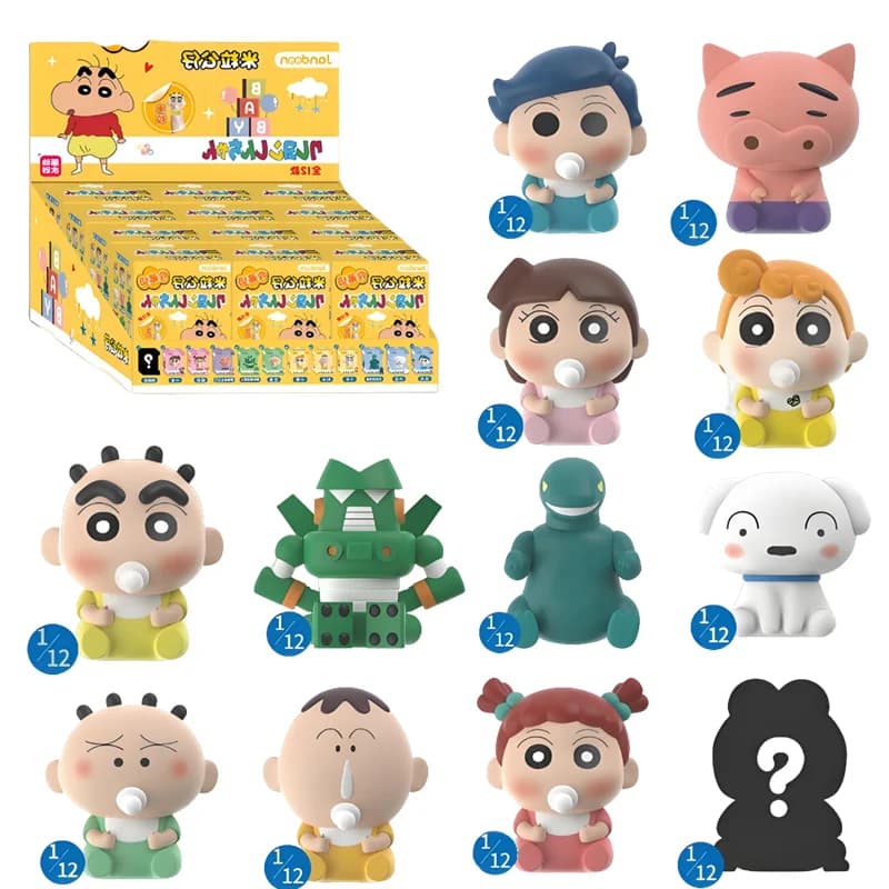 JANDOOM Serie Crayon Shin-chan, Graziose Bambole Fatte a Mano, Ornamenti da Scrivania, Modellini Garage Kit, Giocattoli Blind Box, Regali di Compleanno per Bambini