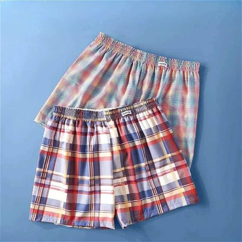 Plaid Arrow Pants Mens Casual Shorts Loose Sleep Bottoms Fashion Swim Boxershorts Soft Man Home Underwear Beachwear Flat Panties