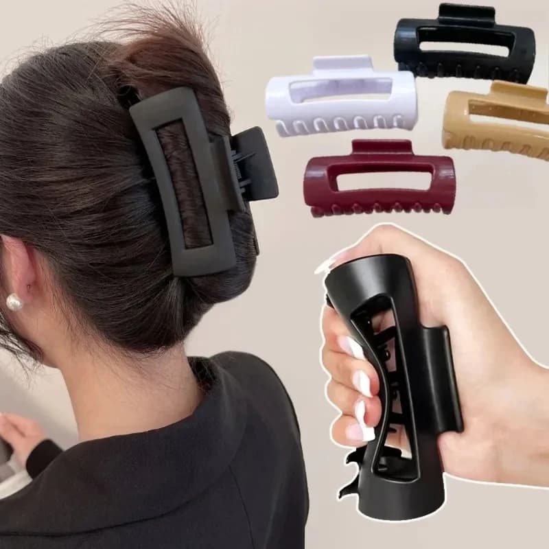 New Silicone Flexible Hair Claw Clips, Nonslip Large Bendable Claw Clip | Soft Hair Grip Hairclips for Thin and Thick