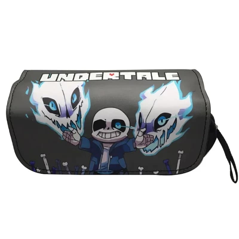 25COSUndertale Cosplay Pen Pencil Case Cartoon Student School Stationery Box Borsa per trucco cosmetico regalo