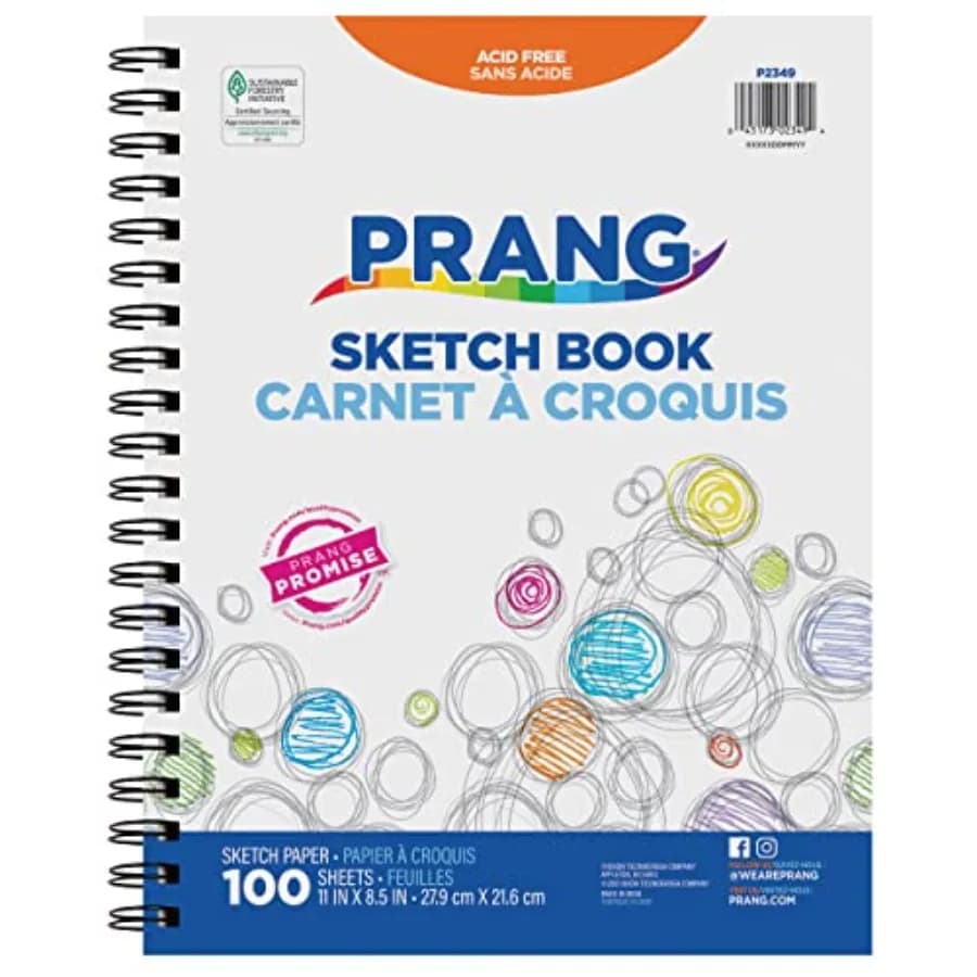 Formerly Art Street Sketch Book, Lightweight, 11" x 8-1/2", 100 Sheets
