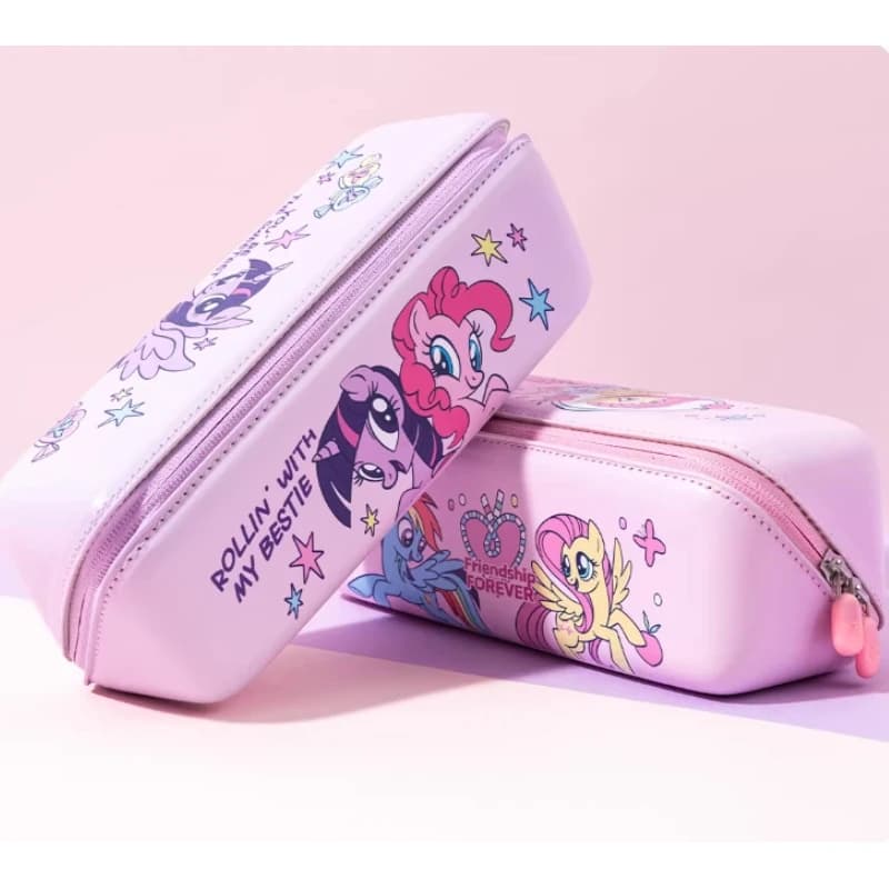 Astuccio portapenne IiGEN My Little Pony Cartoon, grande capacità, in EVA, apertura completa a 180°, 3 scomparti, multifunzionale, per ragazze