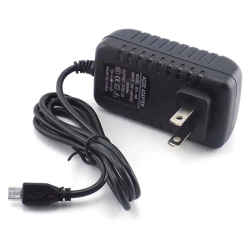 Adattatore di Alimentazione Micro USB 5V 2A AC DC con Spina EU/US 100V~240V 2000mA per Raspberry Pi Zero Tablet PC E4