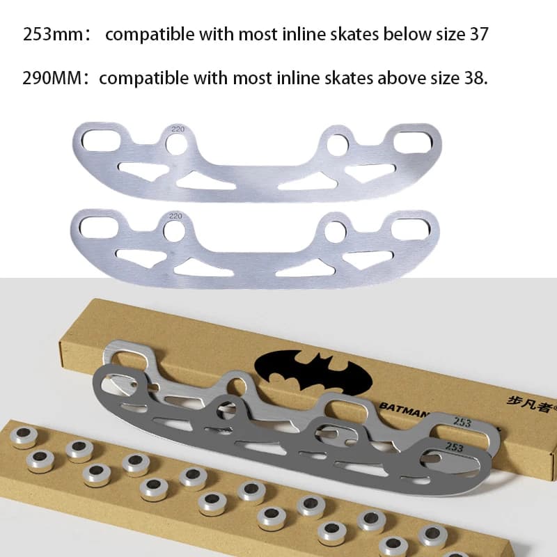 1 Set Lama per pattinaggio su ghiaccio Lama per pattini in linea in acciaio inossidabile per scarpe da skate 253/290MM Lame di ricambio per pattinaggio