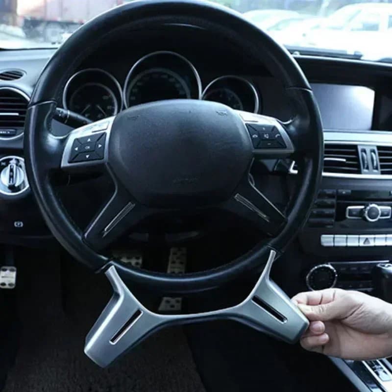 For Mercedes Benz CE ML GL Class W204 W212 W463 W166 X166 Car steering wheel Wall decal Trim accessories