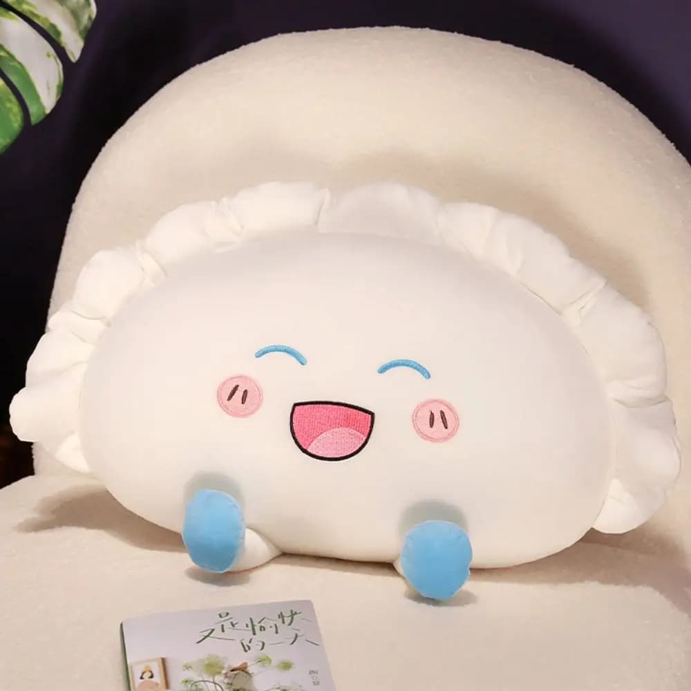 Elaborate Design Stuffed Dumpling Pillow Cartoon Design Dumpling Shape Dumpling Pillow Toy Stuffed Toy Cushion Pillow