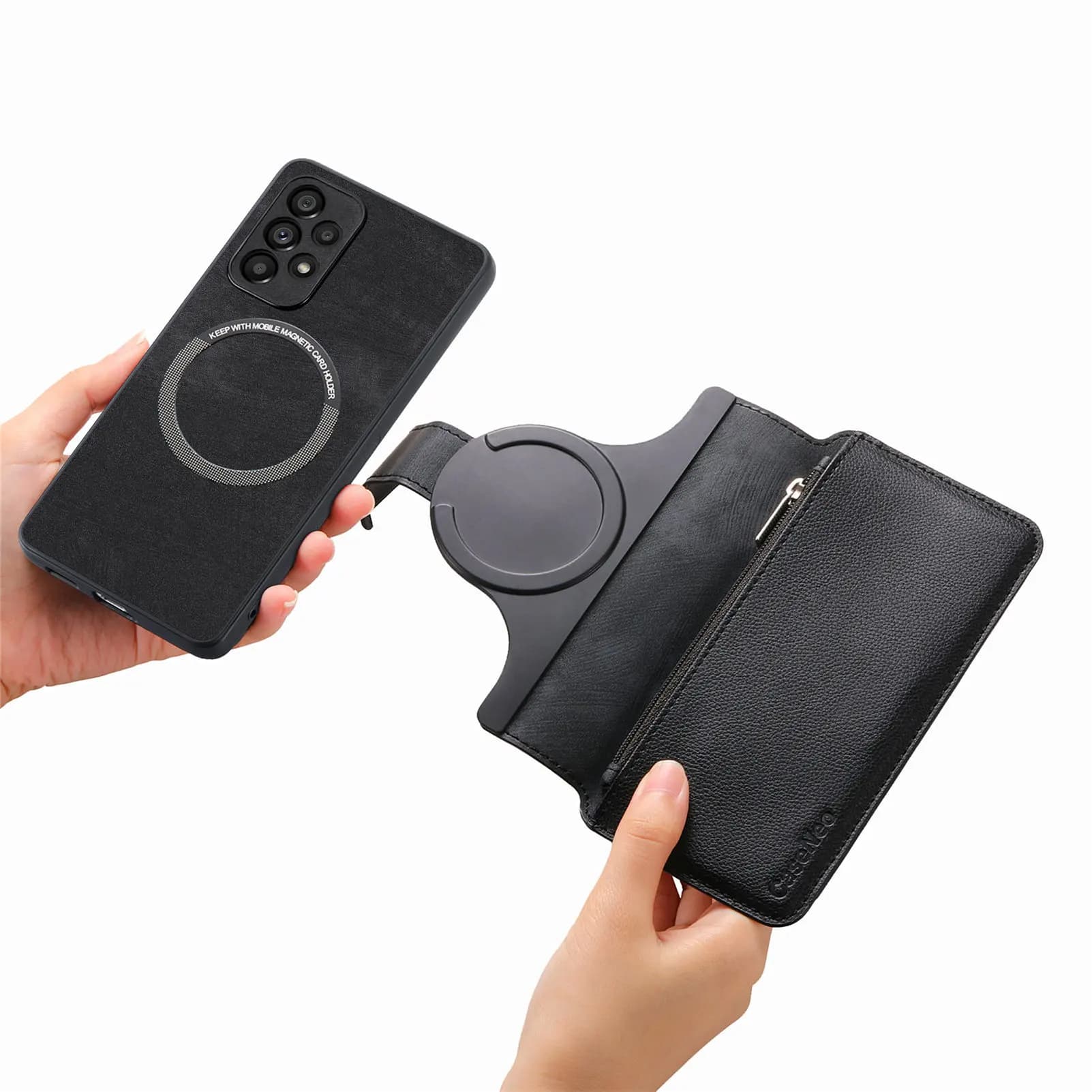 Custodia in pelle 2 in 1 rimovibile con cover frontale per OPPO Realme Neo 7X 7 GT7 P3 14 13 11X 11 10, con blocco RFID e portafoglio a cerniera