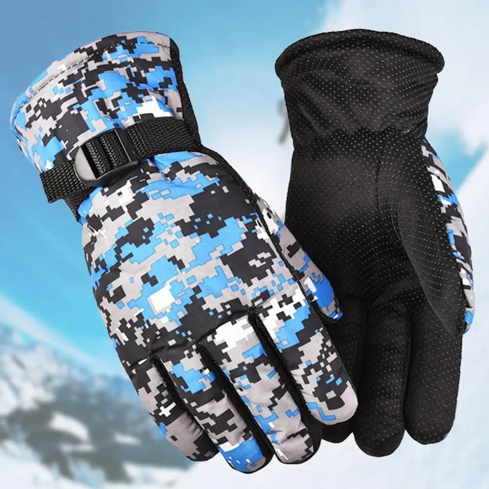 Winter Gloves Mimetic Winter Gloves Insulated Winter Gloves Men winter mimetic cycling gloves Women's Waterproof Adjustable