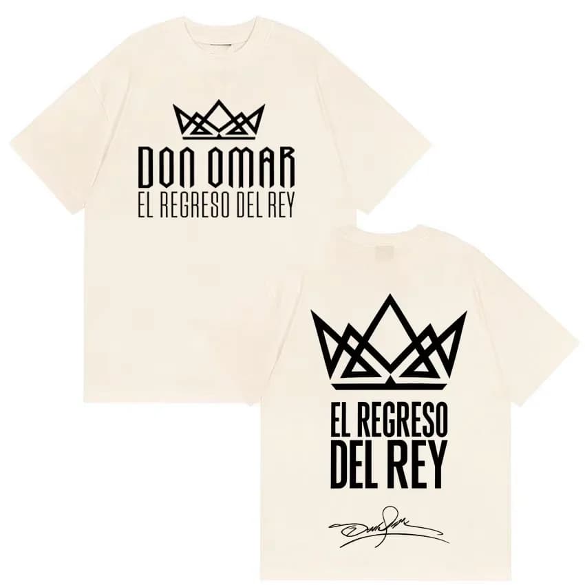 Rapper Don Omar The Last King Tour 2026 Printed Fan T shirt 100%Cotton Unisex Men‘s Women's T-Shirt Y2k Popular Exclusive Tee