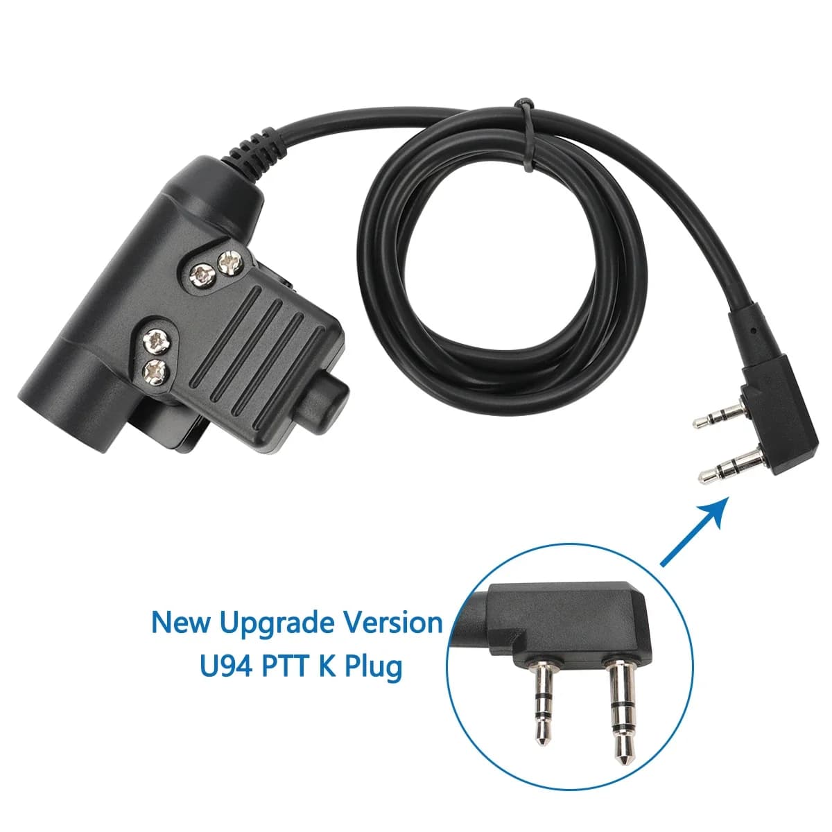 Cuffie Tattiche Airsoft Baofeng U94 PTT con Pulsante per Radio Baofeng UV-5R UV-S9 Plus UV-21 17 Pro 2Pin