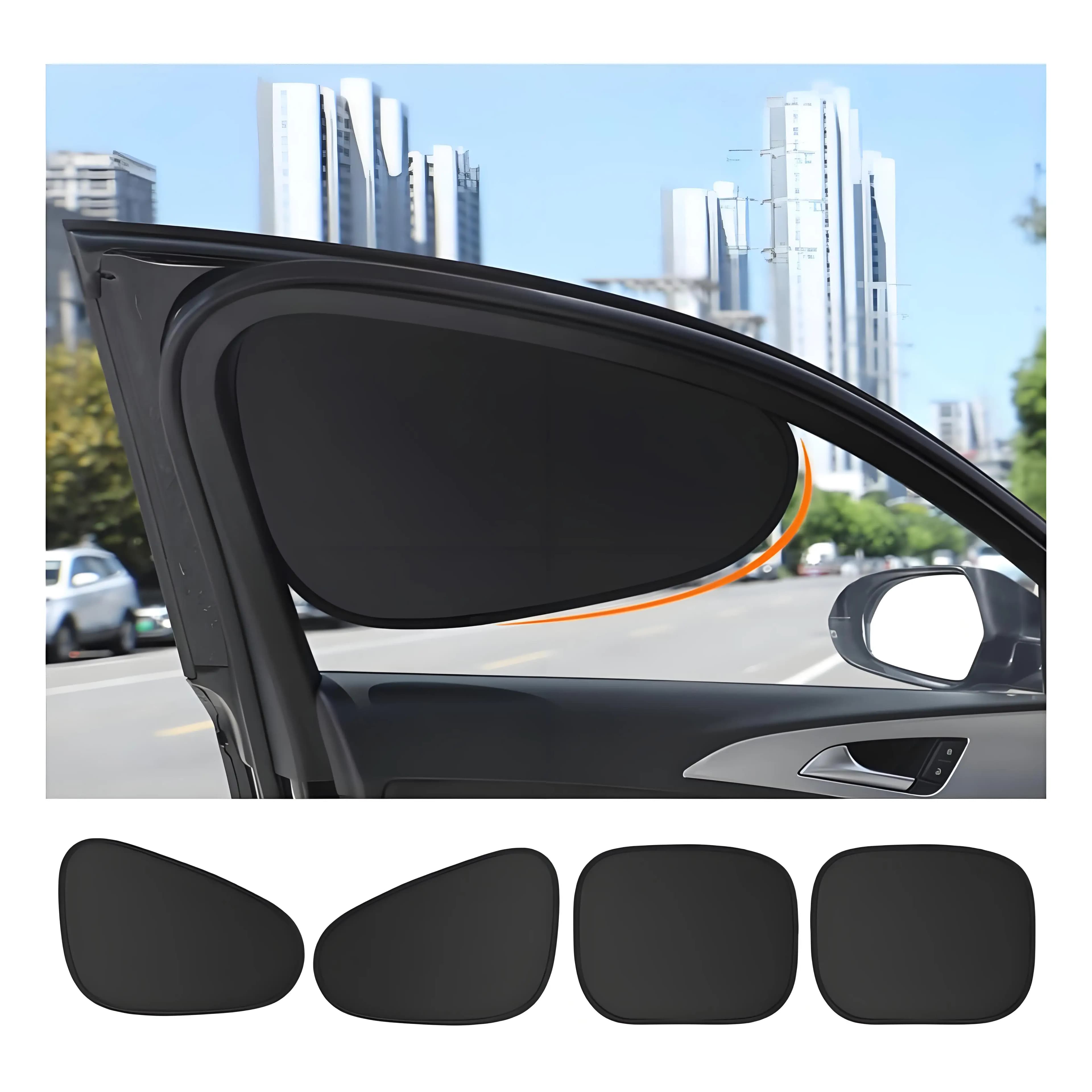 Nuovo parasole elettrostatico per finestrino laterale auto Tende parasole a 4 strati Antiriflesso UV-Blocker Blocco interno automatico 99,9% UV