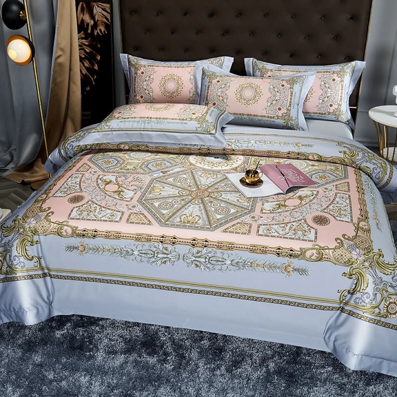 Europe Retro Style Bedding Sets Egyptian Cotton Luxury Digital Printing Quilt/Duvet Cover Bed Sheet Pillowcases Home Textile