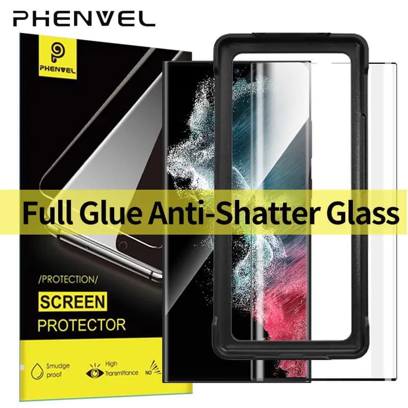 Vetro protettivo 3D Full Glue per Samsung Galaxy S23 ULTRA Protezione schermo per Galaxy S23 ultra Vetro temperato antifrantumazione