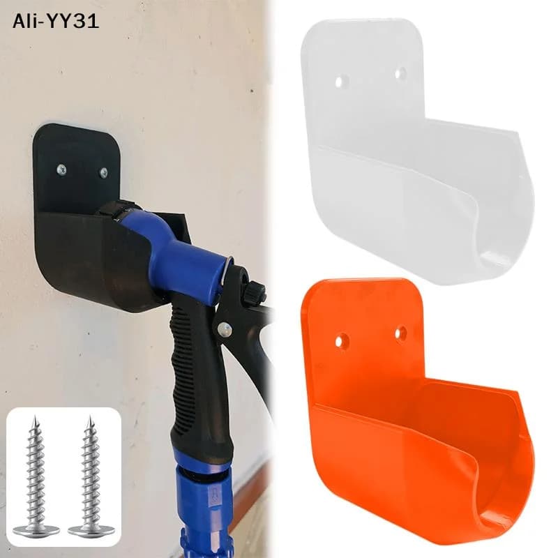 【S3】Wall Mount Garden Hose Nozzle Bracket With Screws And Leakage Hole For Garden Irrigation Car Washing Garden Storage Tools