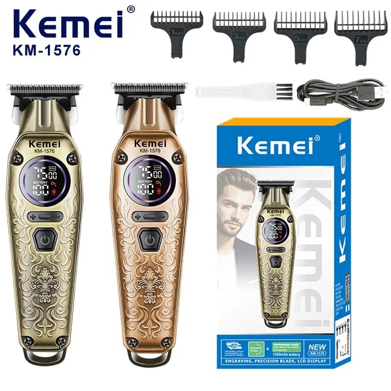 Kemei KM-1576 Tagliacapelli Tagliacapelli professionale Barba Rasoio Barbiere Toelettatura Barba in metallo Tagliacapelli