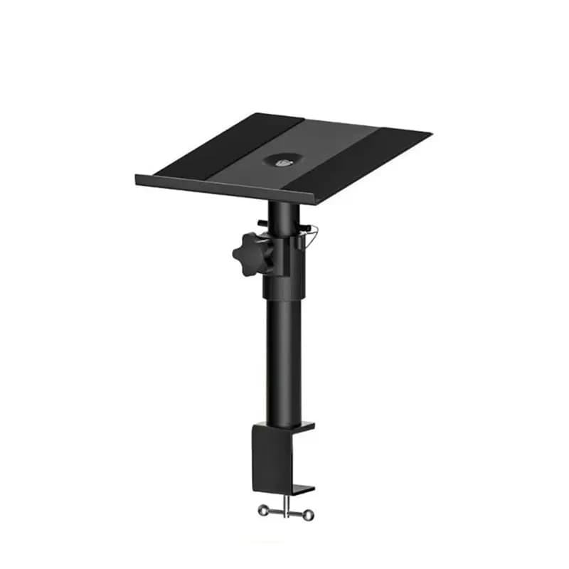 A99E-Studio-Grade speaker support with clamp, height adjustable, for study monitors and computer speakers