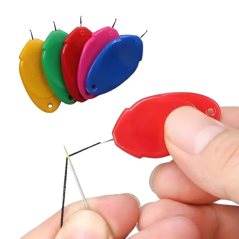 5Pcs Automatic Needle Threader, Easy Quick Needle Guide Tool for Elderly, DIY Hand Sewing & Household Sewing Machine Accessories