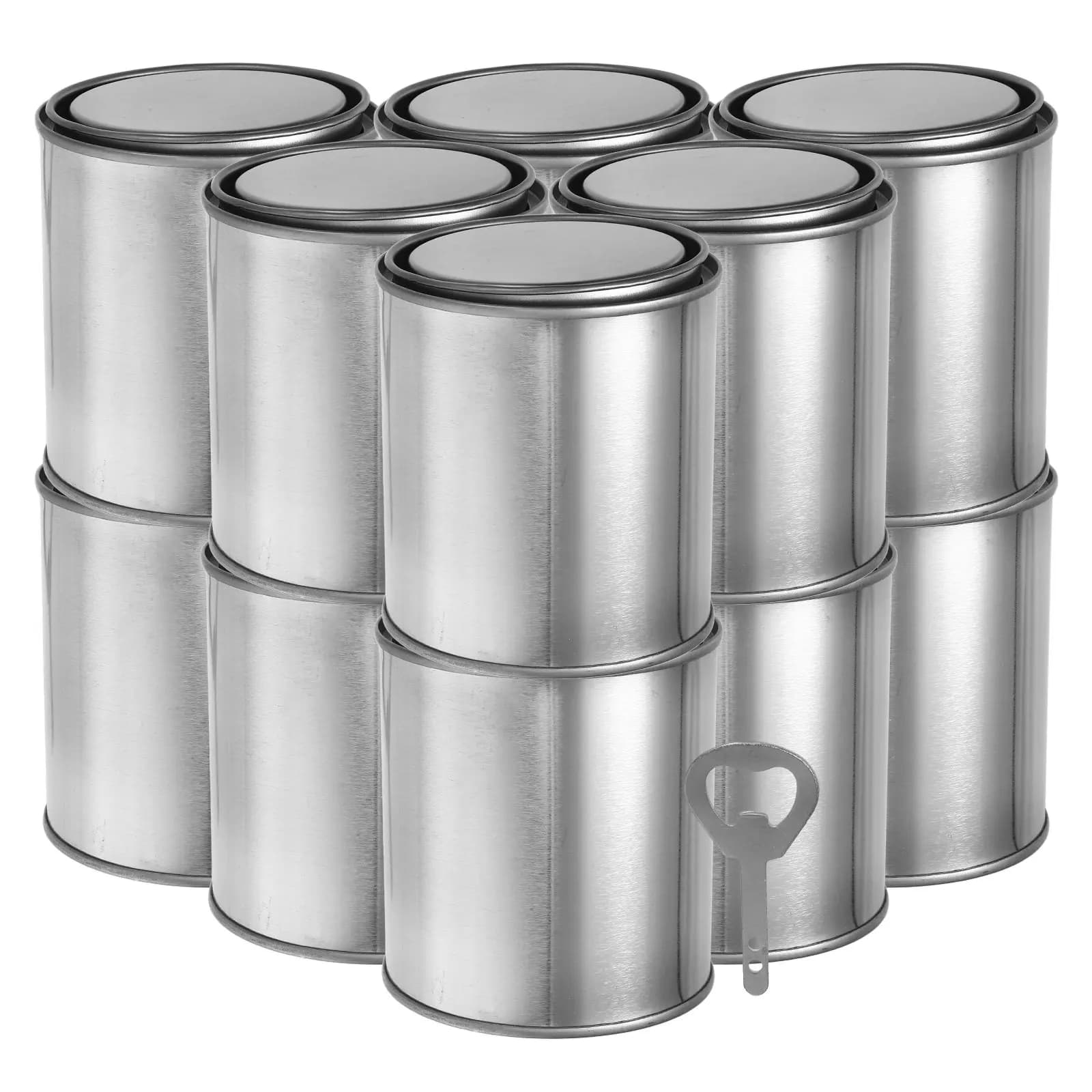 1 Set Empty Metal Paint Cans 1 Pint With Lids Storage Containers For Leftover Paint Oil Primer Adhesives Sealants Large Capacity