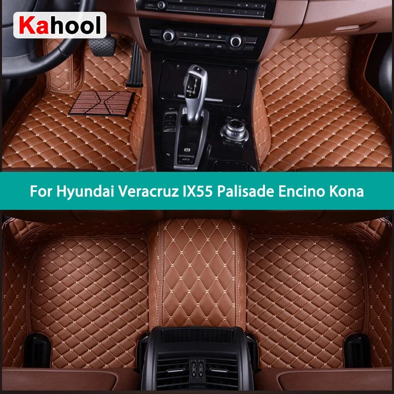 KAHOOL Tappetini per auto personalizzati per Hyundai Veracruz IX55 Palisade Encino Kona Tappeti per auto Piede Coche Accessorie