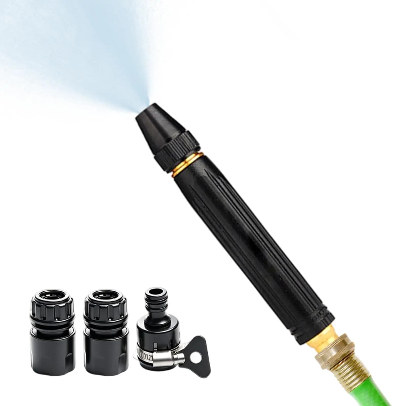 Adjustable Garden Hose Nozzle High Pressure Water Gun-Sprayer Car Wash Tool For Watering Flowers Cleaning Windows Outdoor Use
