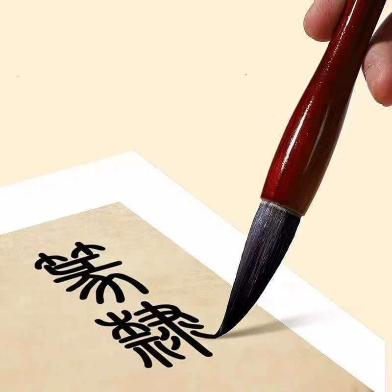 Official Script Weasel Woolen Hair Writing Brush Yan Ou Regualr Running Script Calligraphy Brush Seal Script Chinese Brush Set