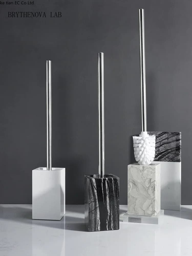 European high-grade marble toilet brush Light luxury toilet Bathroom Brush Long Handle Cleaning Bathroom Accessorie