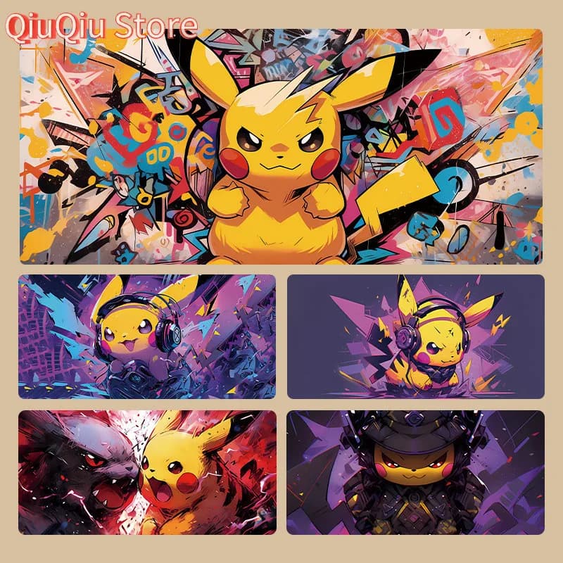 Tappetino per mouse da gioco Cyber Headset Cool Pikachu, impermeabile e antiscivolo