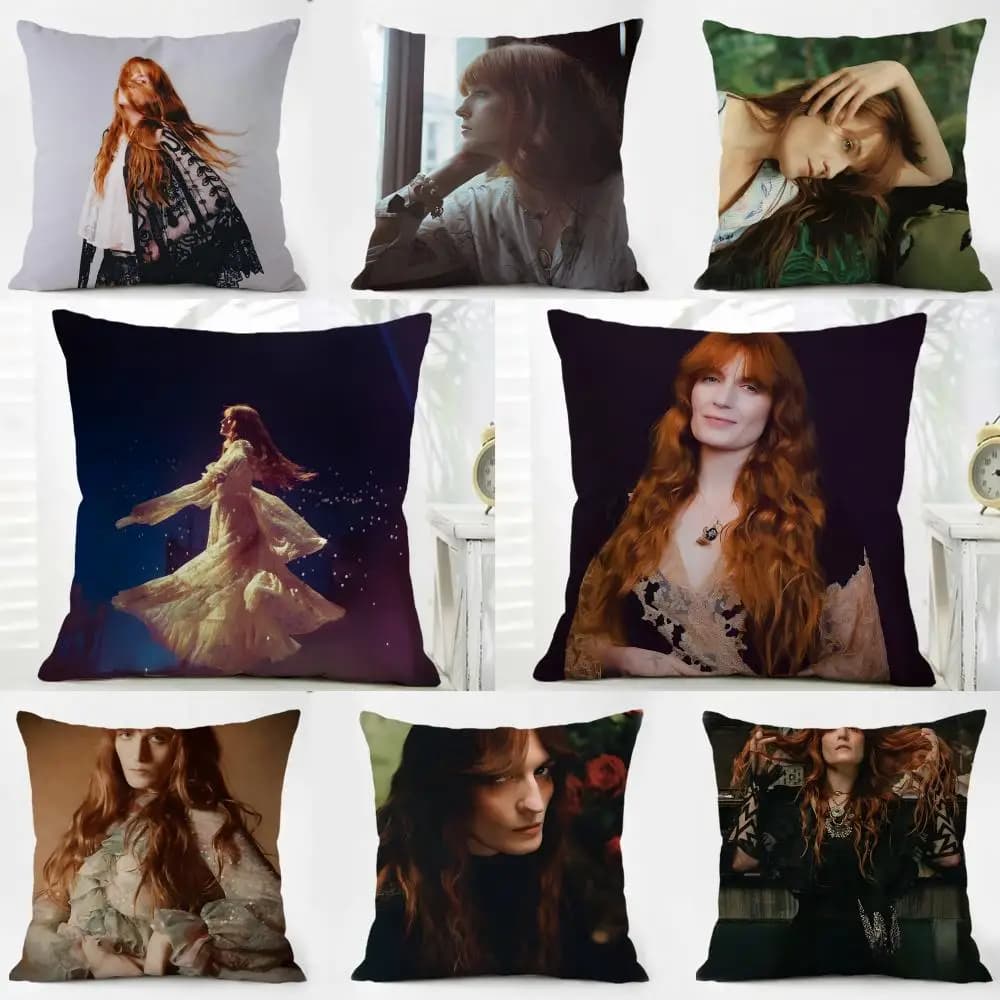 F-florence Welch charming Cushion Cover Iceland Washable Linen comfort for Daily Sofa Bed Home Room Decor