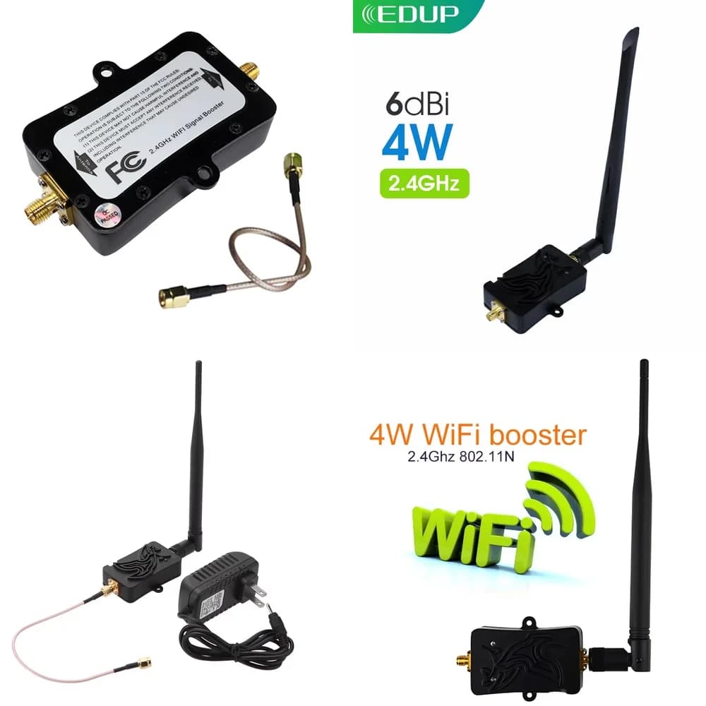 Amplificatore di Segnale WiFi Wireless 2.4GHz 4W per Router, Modem e Access Point - Ripetitore e Estensore di Portata