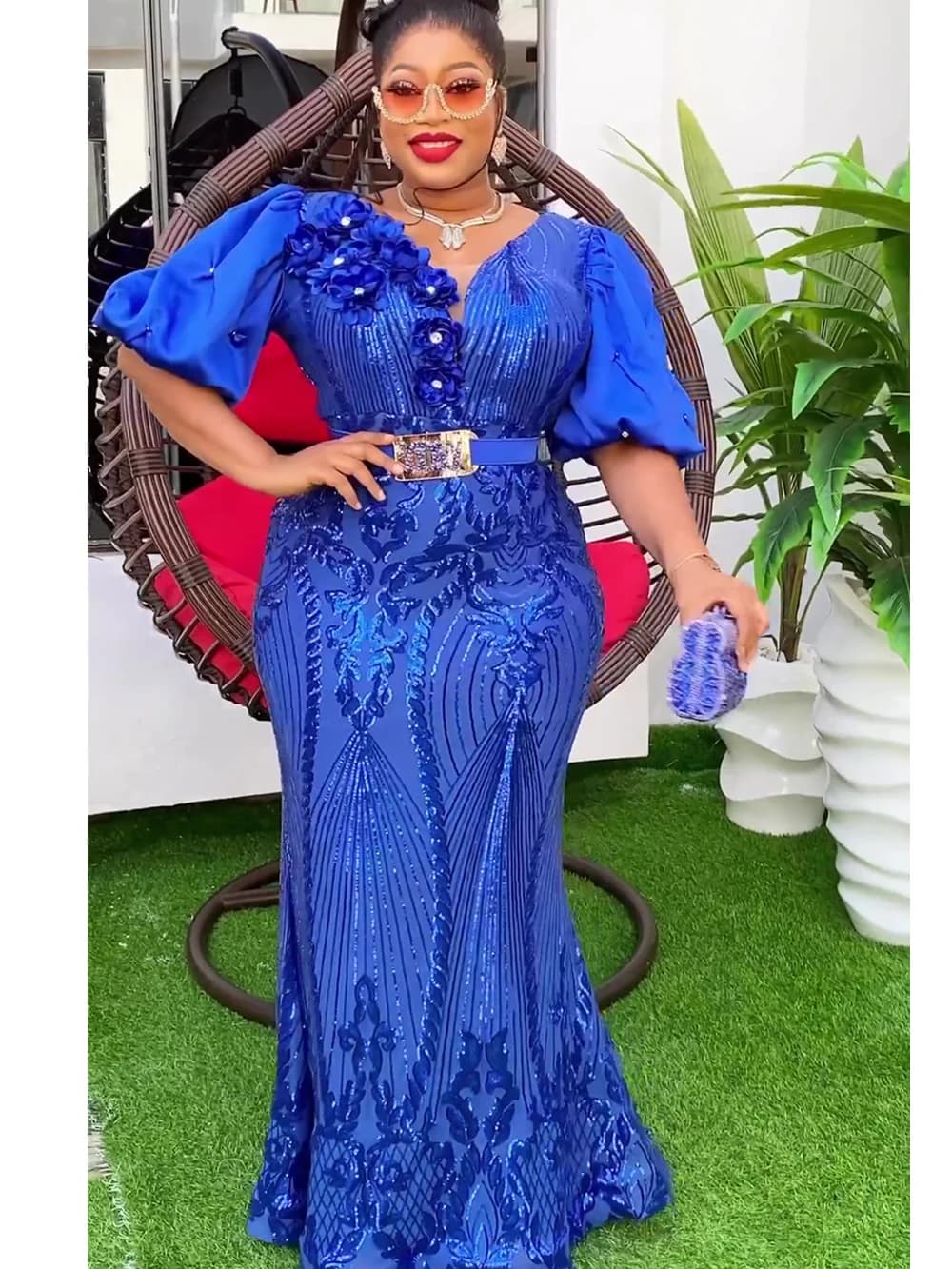 Long party dresses African strong sizes for women 2025 New evening dresses with sequins Dashiki Ankara Turkish dresses Robe Africa Clothing