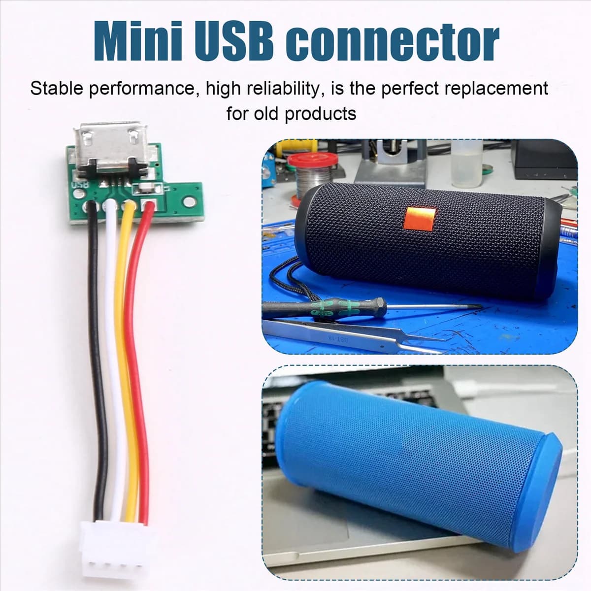 Per Flip 2 Flip2 altoparlante Bluetooth Mini connettore Micro-USB Jack porta di ricarica presa per caricabatterie presa dock femmina