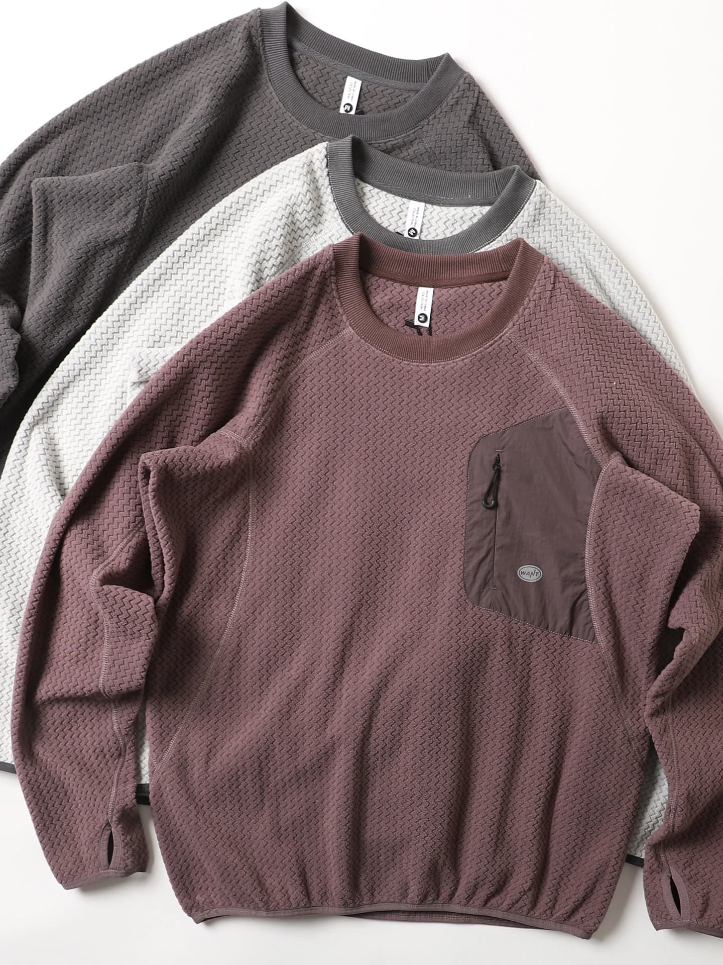 Outdoor Warm Fleece round Neck Hoodie Men's Sport Base Shirt Water Wave Texture Mountain Series Thermal Regulating Sweatshirt
