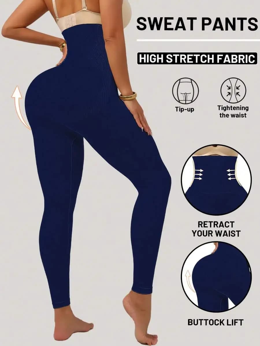 Pantaloni da yoga a vita alta con controllo della pancia, effetto push-up e modellamento della vita